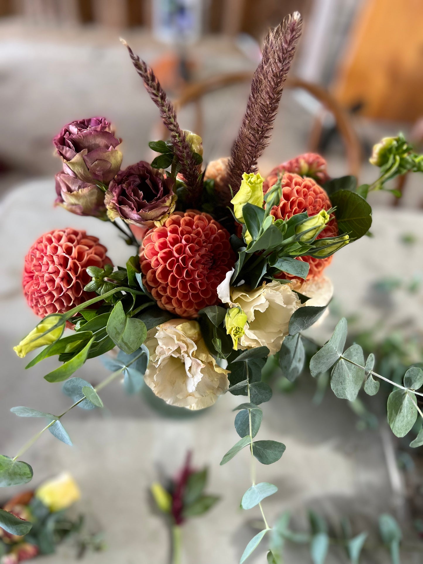 Ramo floral fresco hecho para novia
