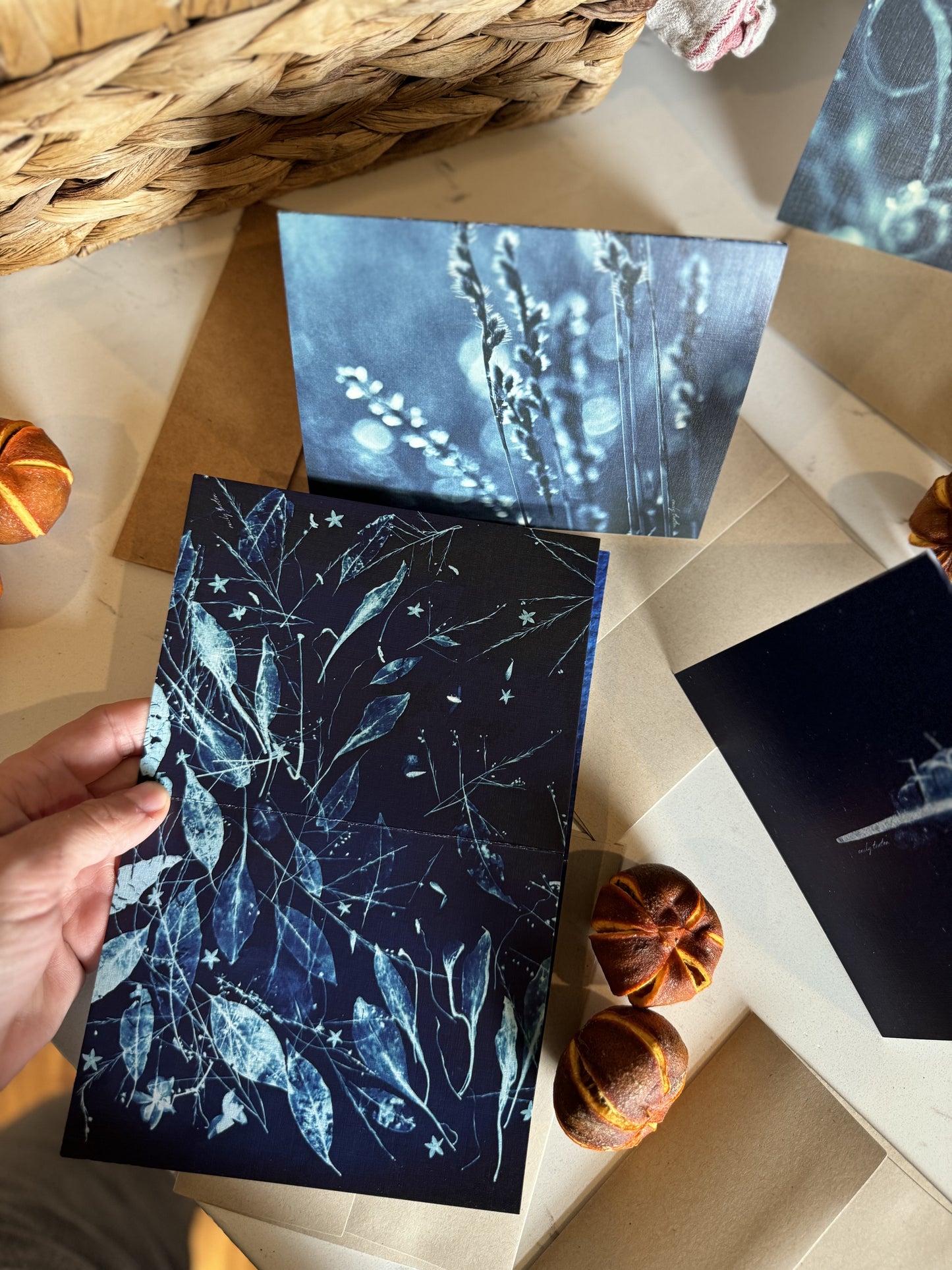 Cyanotype Original Art Printed Greeting Cards